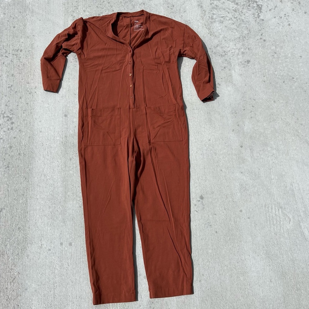 Storq Long Sleeve Jumpsuit Womens 3 Medium Maternity Nursing V-Neck Stretch